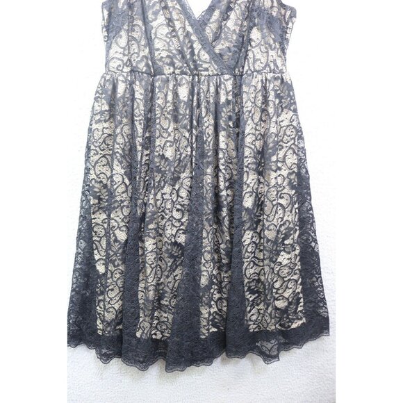Torrid Black Sheer Lace Babydoll Dress-Size 1X-Lined-Whimsigoth-Goth-Witch - Picture 2 of 12